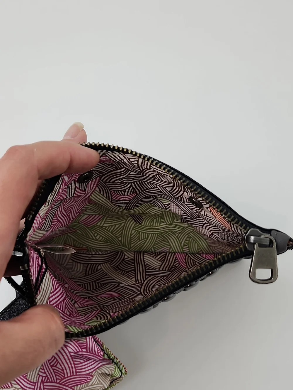 The Sak Portable Power Bank Studded Wristlet Leather Black